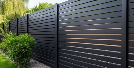 black aluminium fence