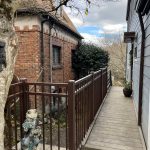 Vertical steel fence with modern design installed at a residential property