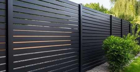 black aluminium fence