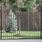 black iron fence