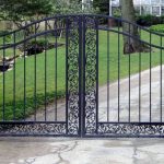 black exterior iron gate