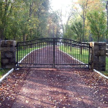 black garden iron gate