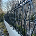 black iron fence